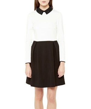 Ted Baker London LAILAH　襟付きモノトーン　ワンピース
