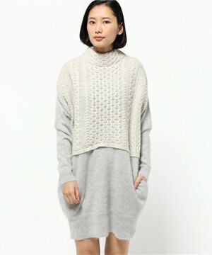 URBAN RESEARCH ADAWAS 切り替えニットワンピース