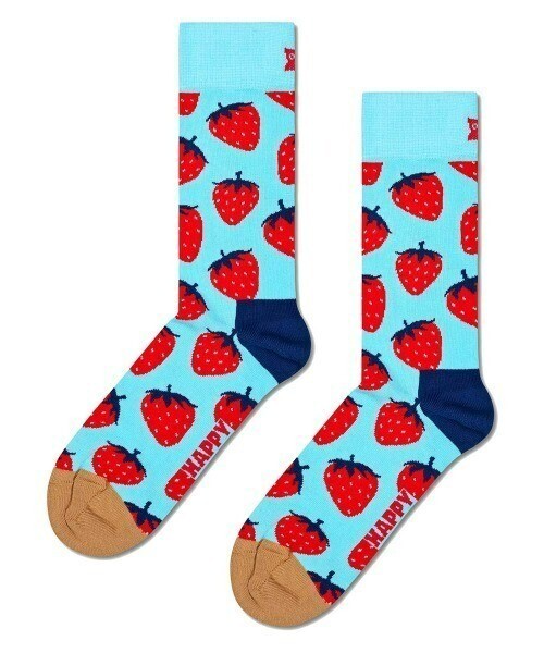 Happy Socks Strawberry クルーソックス