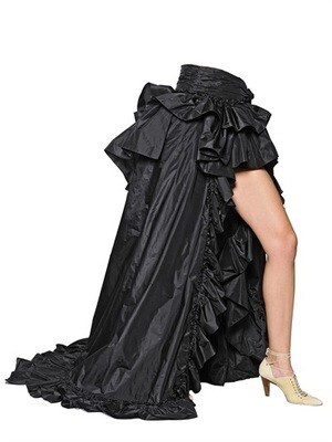 Roberto Cavalli RUFFLED SILK TAFFETA LAYERED SKIRT