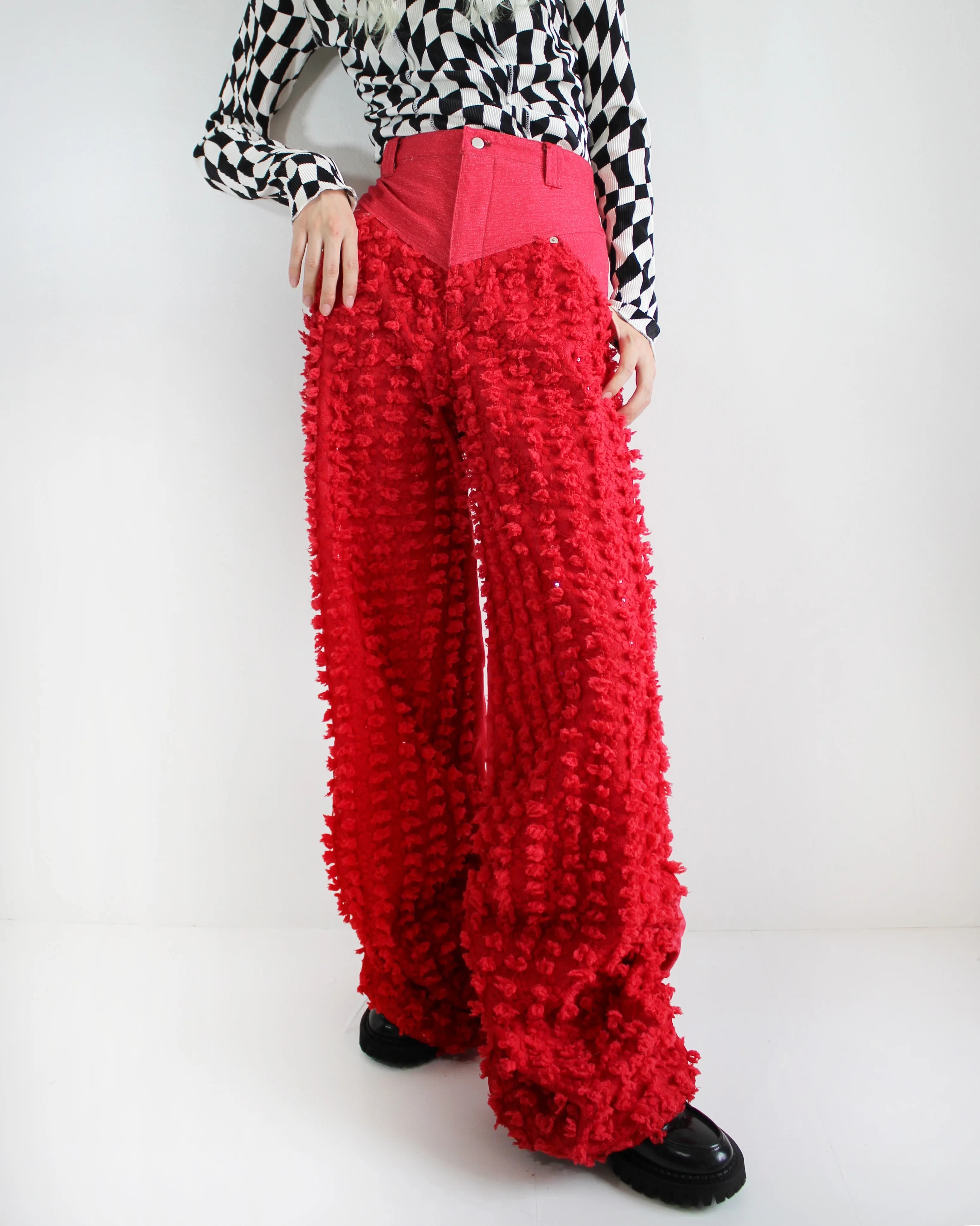 Scǎi tokyo LACE DENIM PANTS