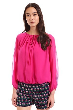 DIANE von FURSTENBERG EMELIE SILK CHIFFON BLOUSE