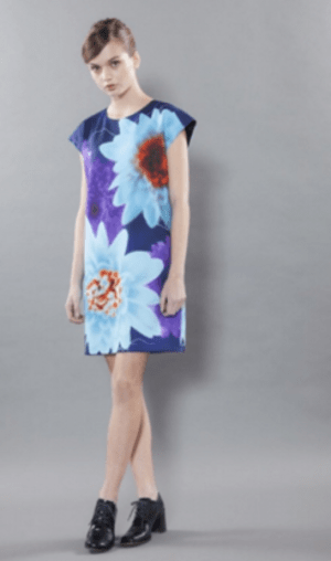 facette*30 花柄フレンチスリーブワンピース　(2015aw-004)