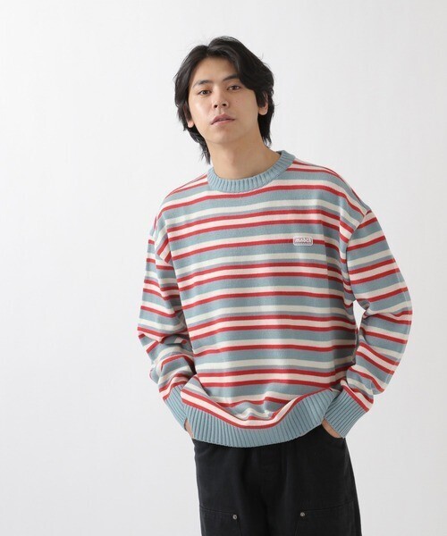 MAINBOOTH マルチボーダーニット