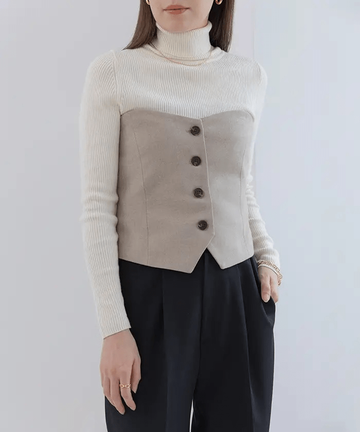 Jolie Mallette Herringbone Bustier