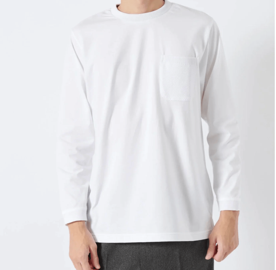 チャーリーブレイバー Knit Pocket Long T BLACK