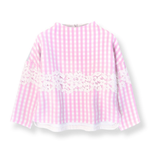 TARA JARMON ギンガムチェック×レースの春TOPS