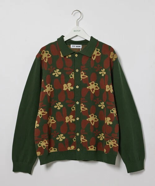 ADAM ET ROPÉ HOMME 【TTT_MSW】flower camo knit polo