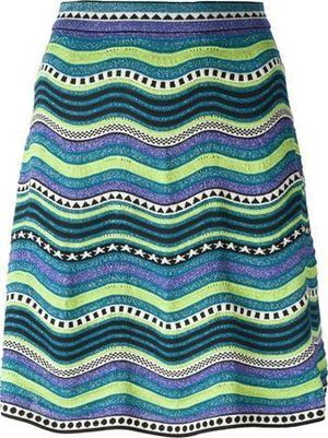M MISSONI wave stripe knit skirt