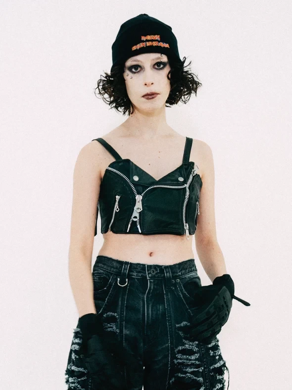 MAISON SHUN ISHIZAWA RIDERS LEATHER BUSTIER