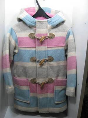 BENETTON カラフルボーダーダッフルコート100