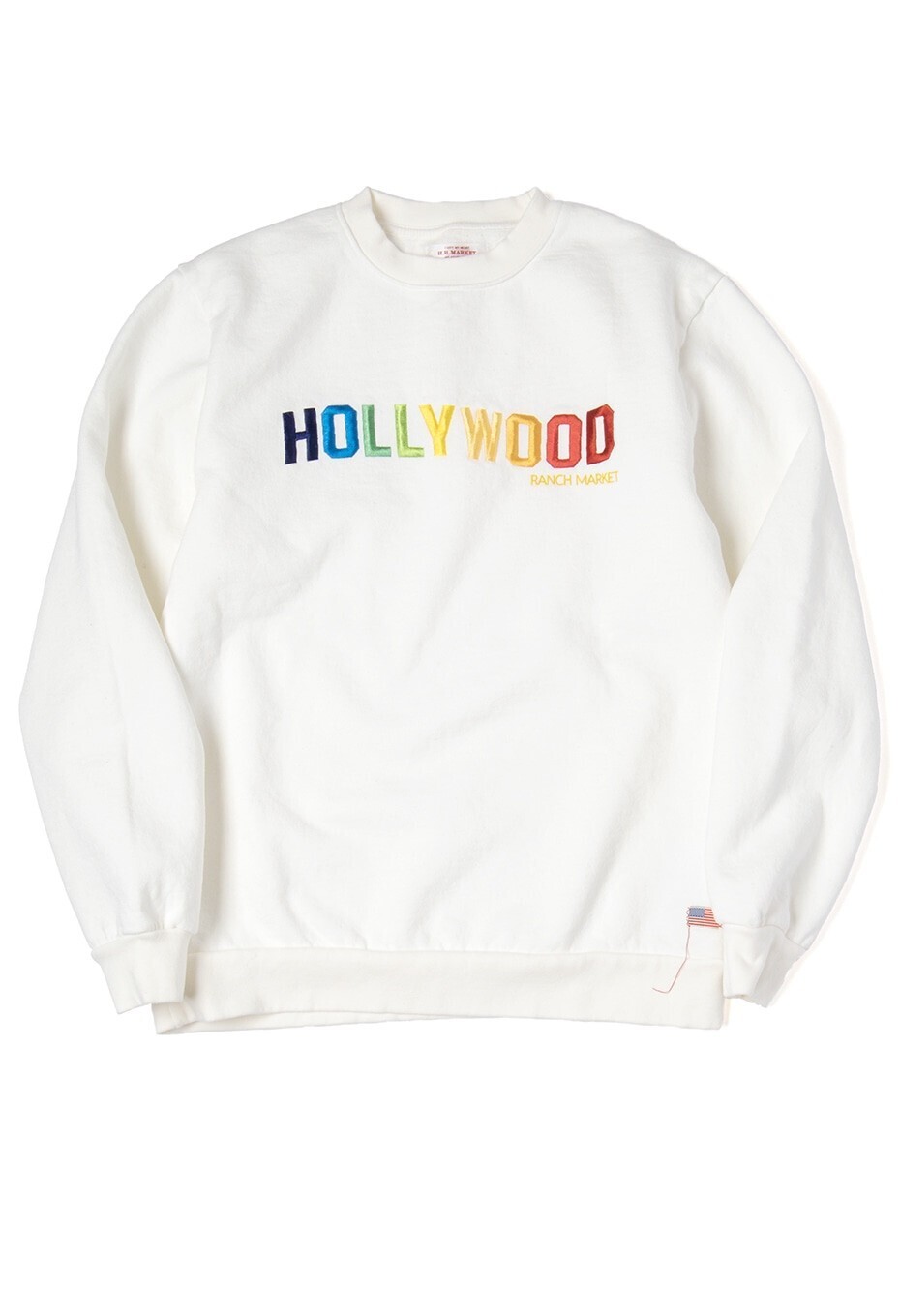 HOLLYWOOD RANCH MARKET レインボーハリウッド エンブロイダリー クルーネック スウェット