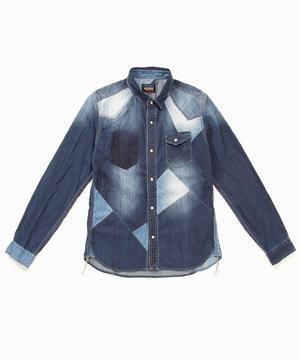 NICOLE CLUB FOR MEN ストレッチデニムシャツ