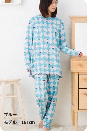 tsumori chisato SLEEP Wジャガードカエル格子 パジャマ