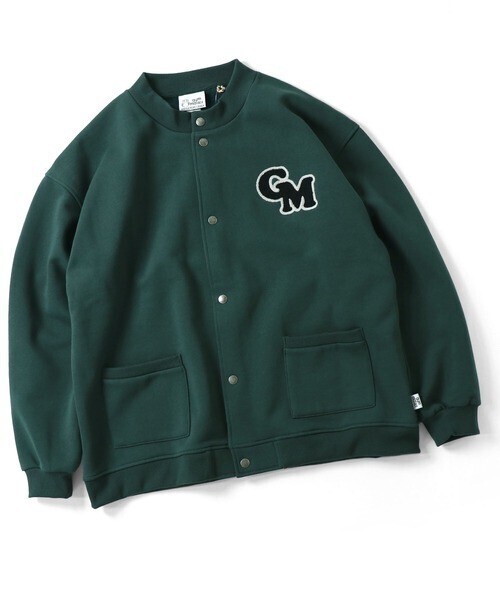 gym master 12ozヘビー裏起毛スウェットスナップボタンカーデ