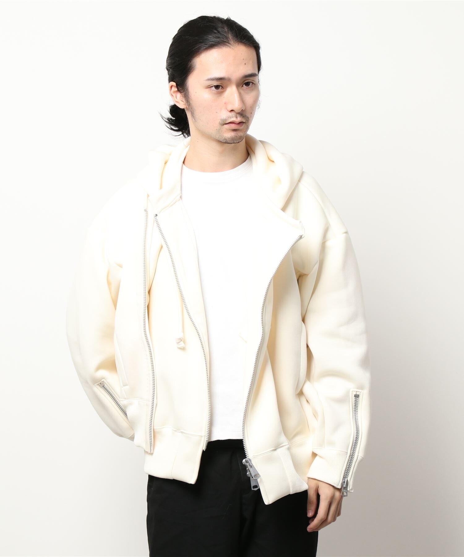 Wizzard ASYMMETRIC ZIP HOODIE アシンメトリージップフーディー ビッグシルエットパーカー