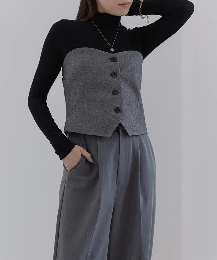 Jolie Mallette Herringbone Bustier