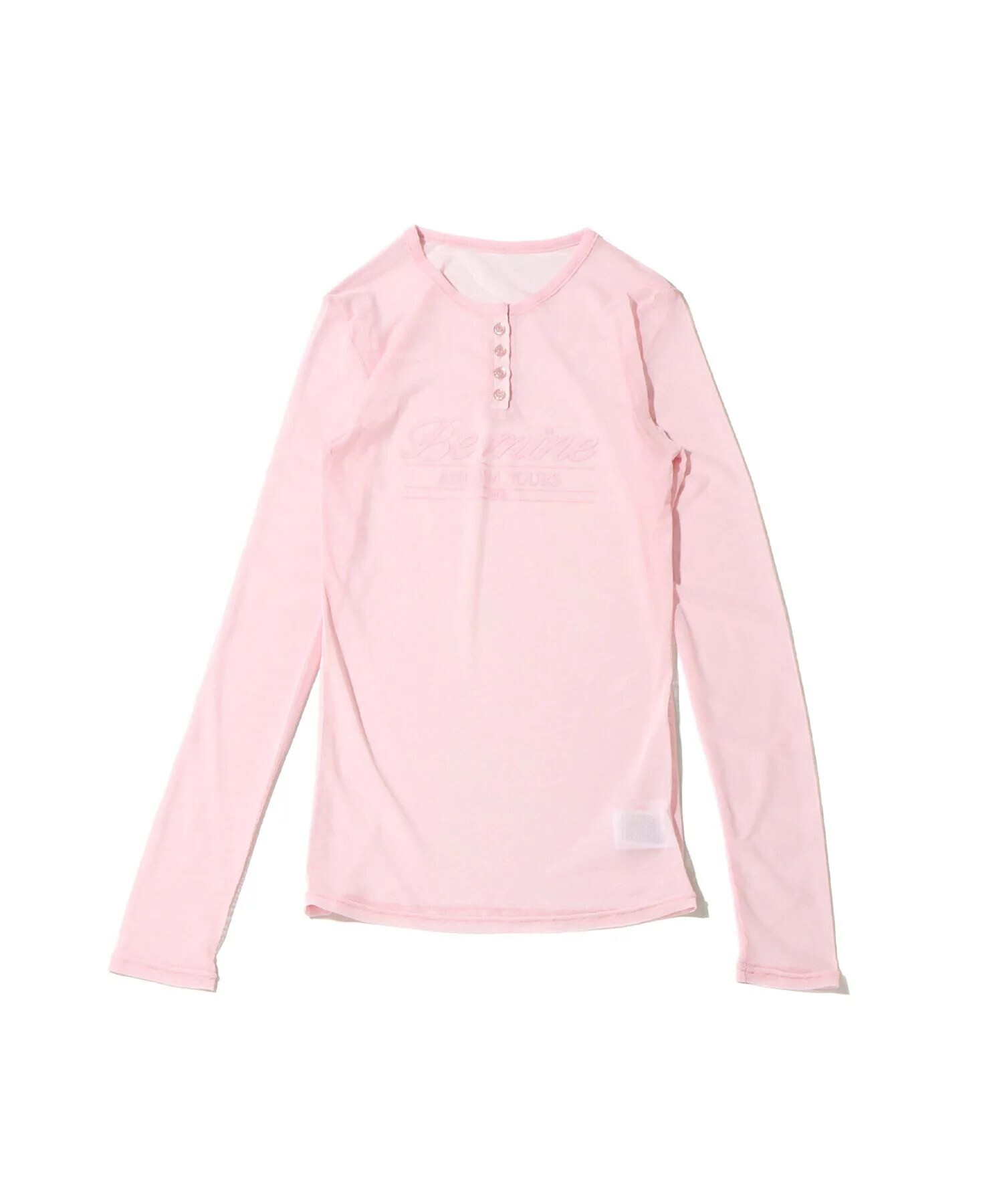 atmos pink メッセージ シースルー トップス