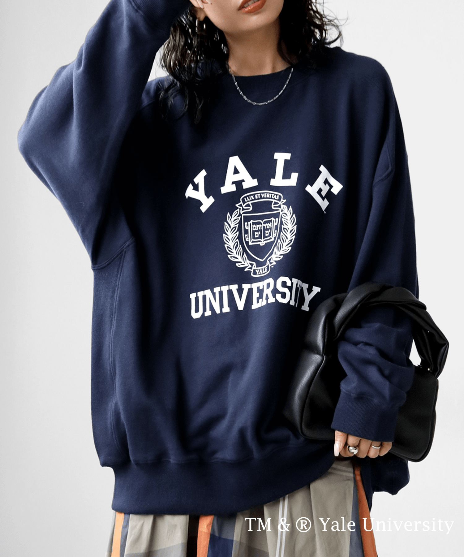 antiqua 別注 YALE カレッジロゴ 裏毛プルオーバー レディース・yz-00067