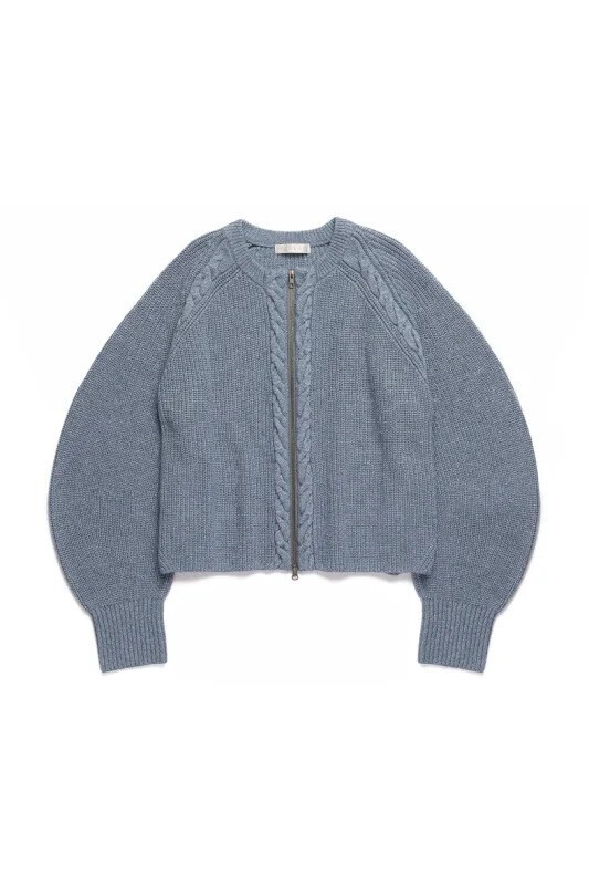 RIELLE  RICHE Raglan Sleeve Cable Knit Cardigan