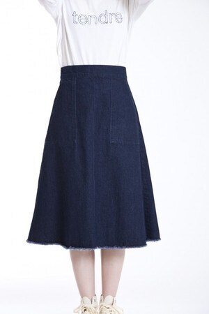 OLIVE des OLIVE 《SALE》ベイカーミモレ丈スカート