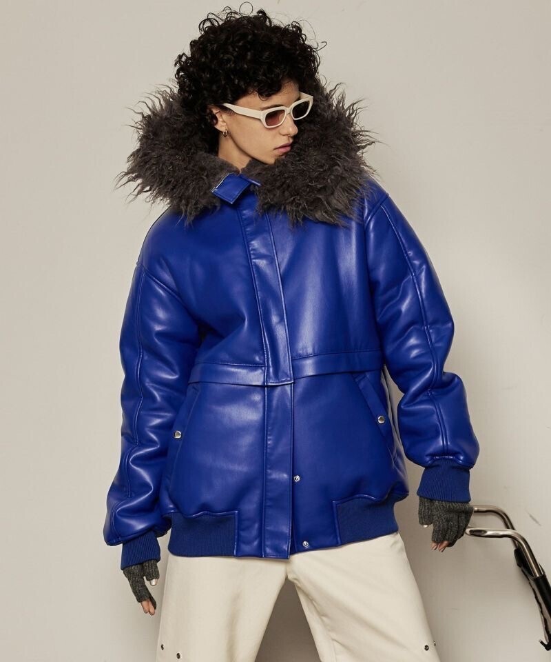MAISON SPECIAL 2WAY Length Big collar Blouson