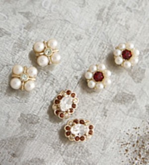 raffia 【JC1288】Jewel Casket / Magnet earrings classical series