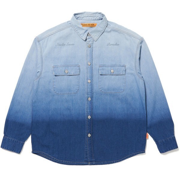 STUDIO SEVEN Bleach Gradation Denim Shirt