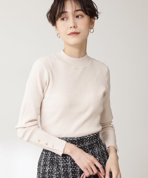 N.Natural Beauty Basic* ハイネックリブニット