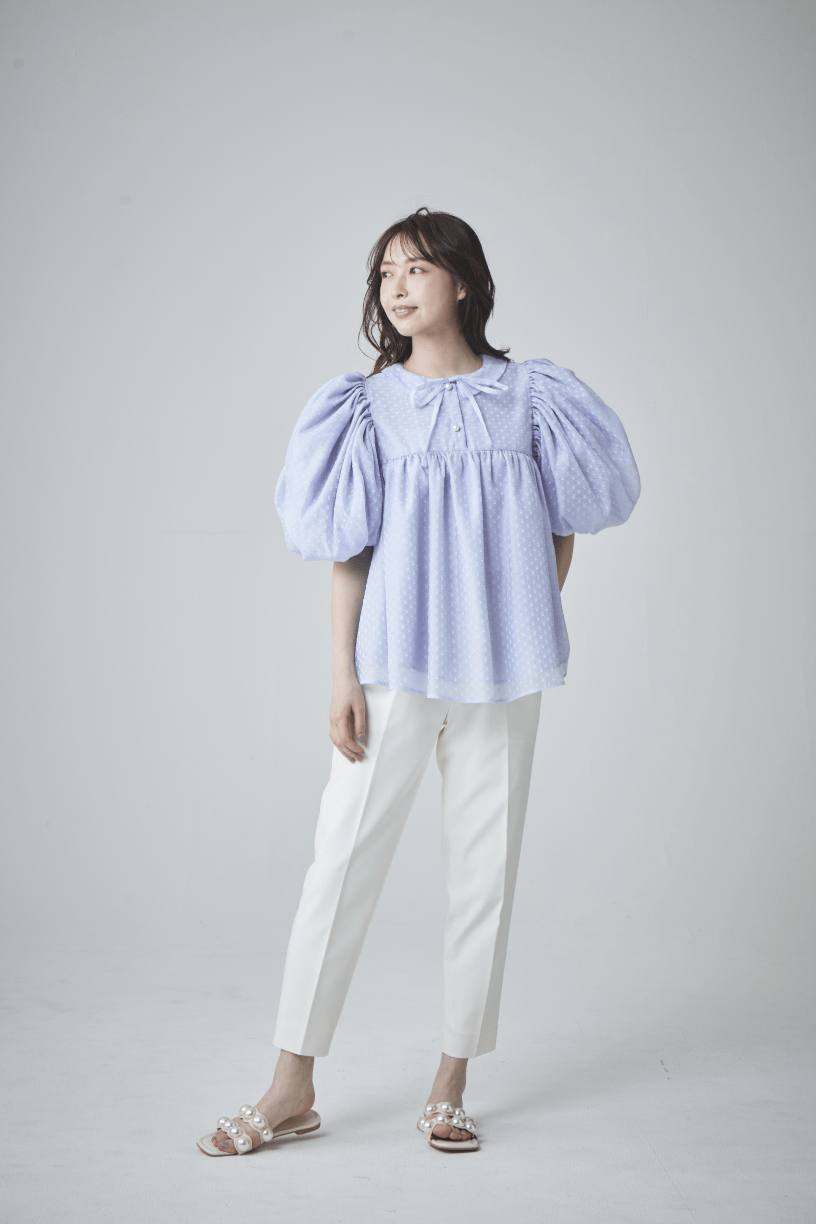PURITAS ボリューム袖トップス