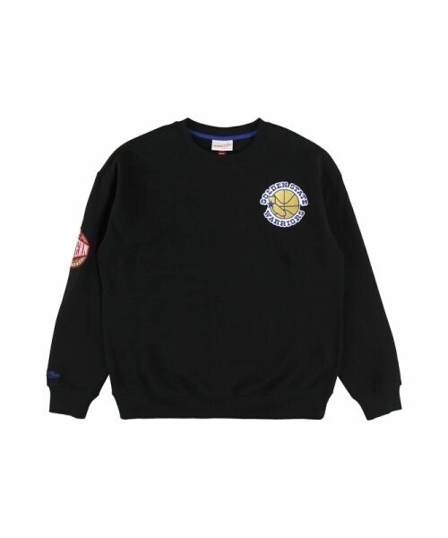 Mitchell & Ness ウォーリアーズ チーム ファースト サテン フリース クルー