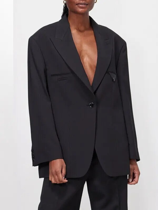 Acne Studios Jemily Oversized Twill Single-Breasted Blazer