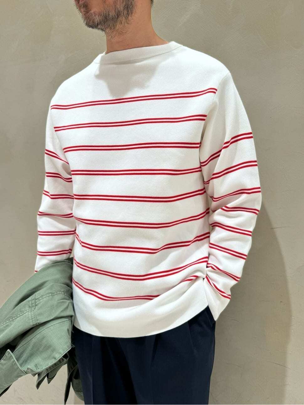 TOMORROWLAND MEN TOMORROWLAND TRICOT スビンコットン ニットバスクシャツ