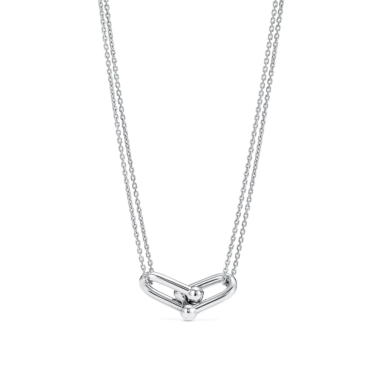 Tiffany ラージ ダブル リンク ペンダント
