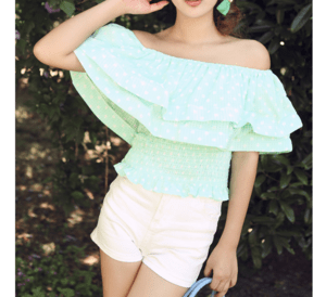 Miss R 【sh256】Miss R / ドット柄シフォントップス