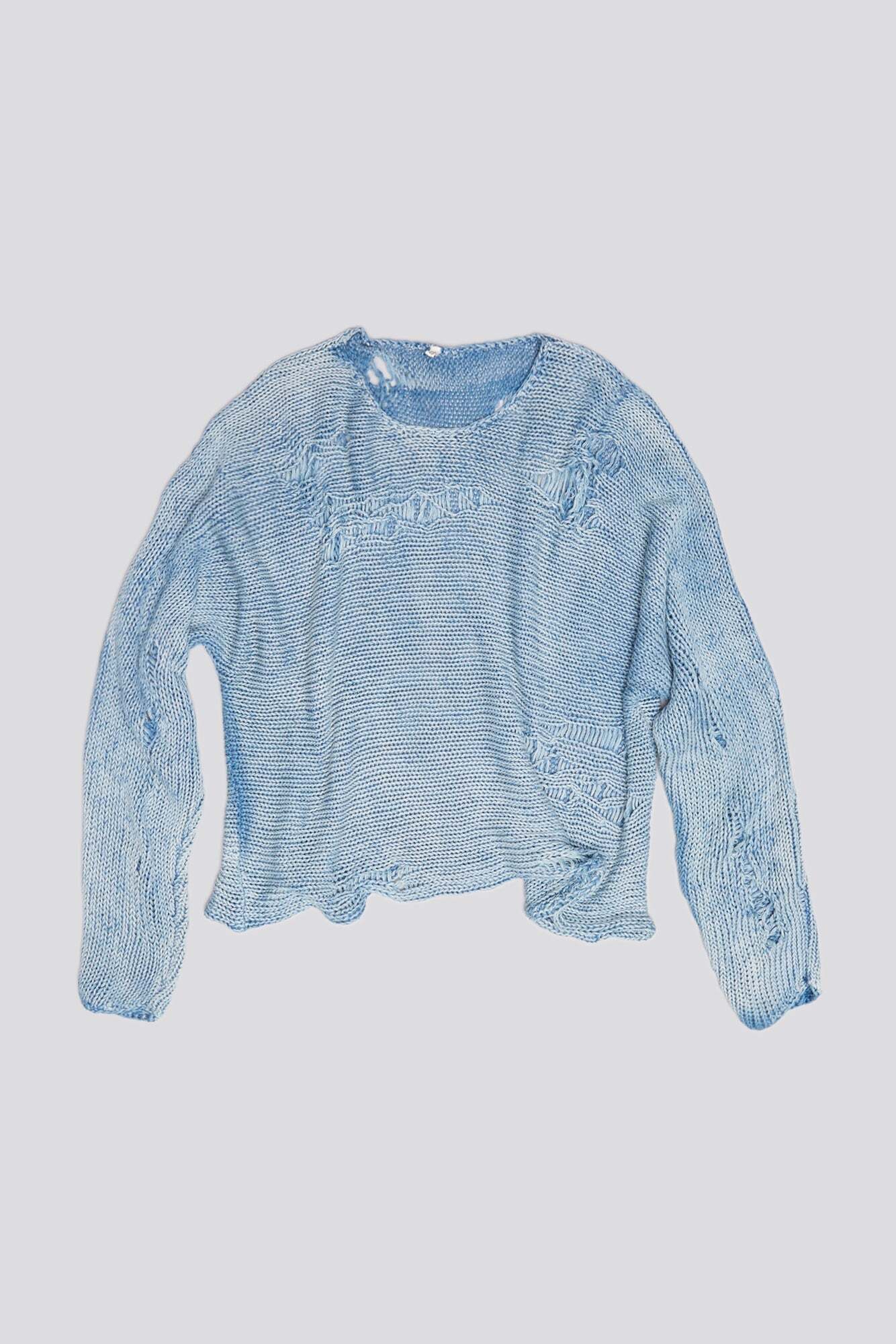 R13 DISTRESSED BOYFRIEND CREWNECK