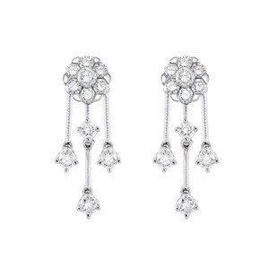 CoronetSolitaire 【114640050002】CORONET K18WGダイヤモンドピアス
