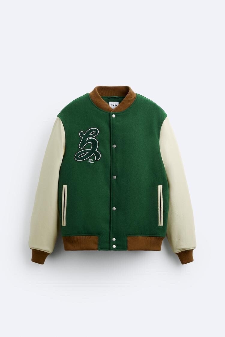 ZARA パッチボンバージャケット