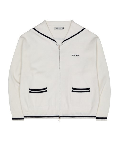 WAI KEI Marine zip-up cardigan