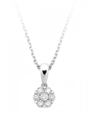 CoronetSolitaire 【114640050029】CORONET K18WGダイヤモンドネックレス