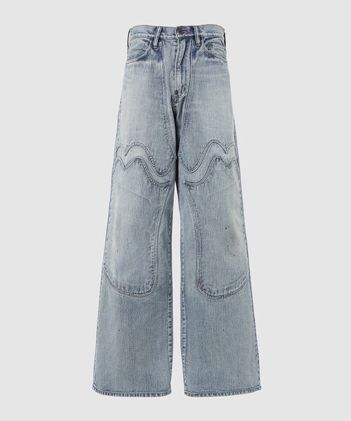 SUGARHILL FADED MODERN DENIM WESTERN WIDE TROUSERS