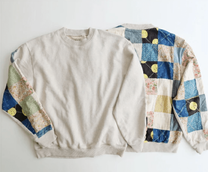 KAPITAL TOP裏毛×PROFILE RAINBOWYキルト 2TONE BIGスウェット