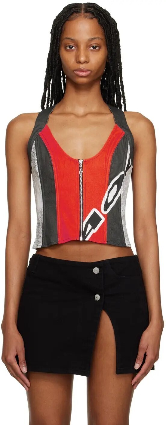 MIAOU Gray Valda Corset - Roma Print