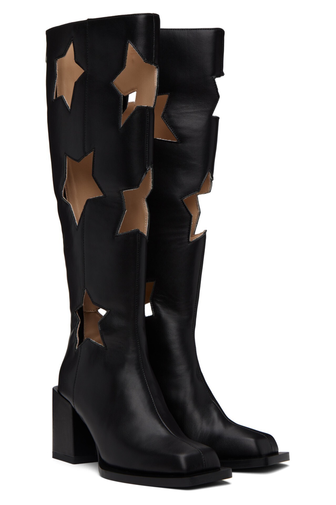 ANDREJ GRONAU SSENSE限定 ブラック Star Cut ブーツ