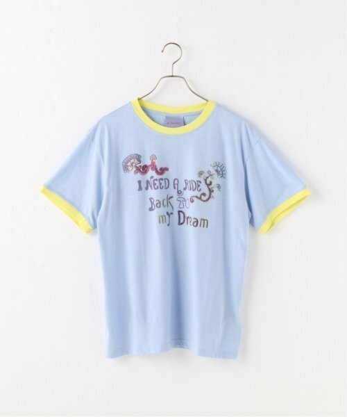 BLUEMARBLE My dream contrast rib t BL