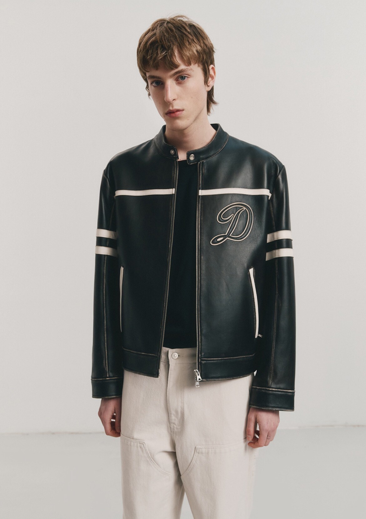 Dunst UNISEX RACING CONTRAST LEATHER JACKET
