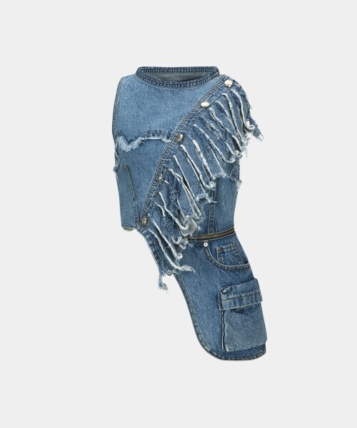 Andersson Bell NORA DETACHABLE DENIM TOP atb1119w