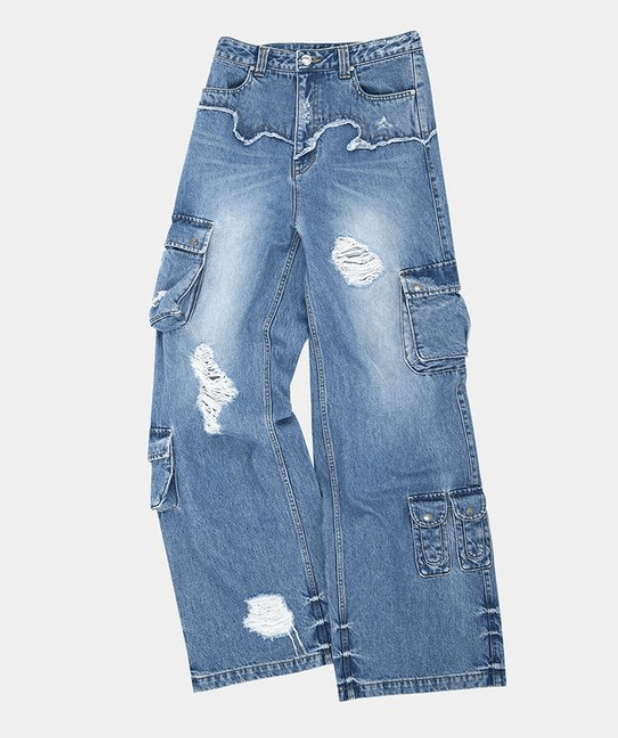 Andersson Bell Shimizu denim cargo jeans apa720w
