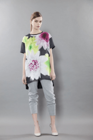 facette*30 フラワーロングTシャツ　(2015aw-001)