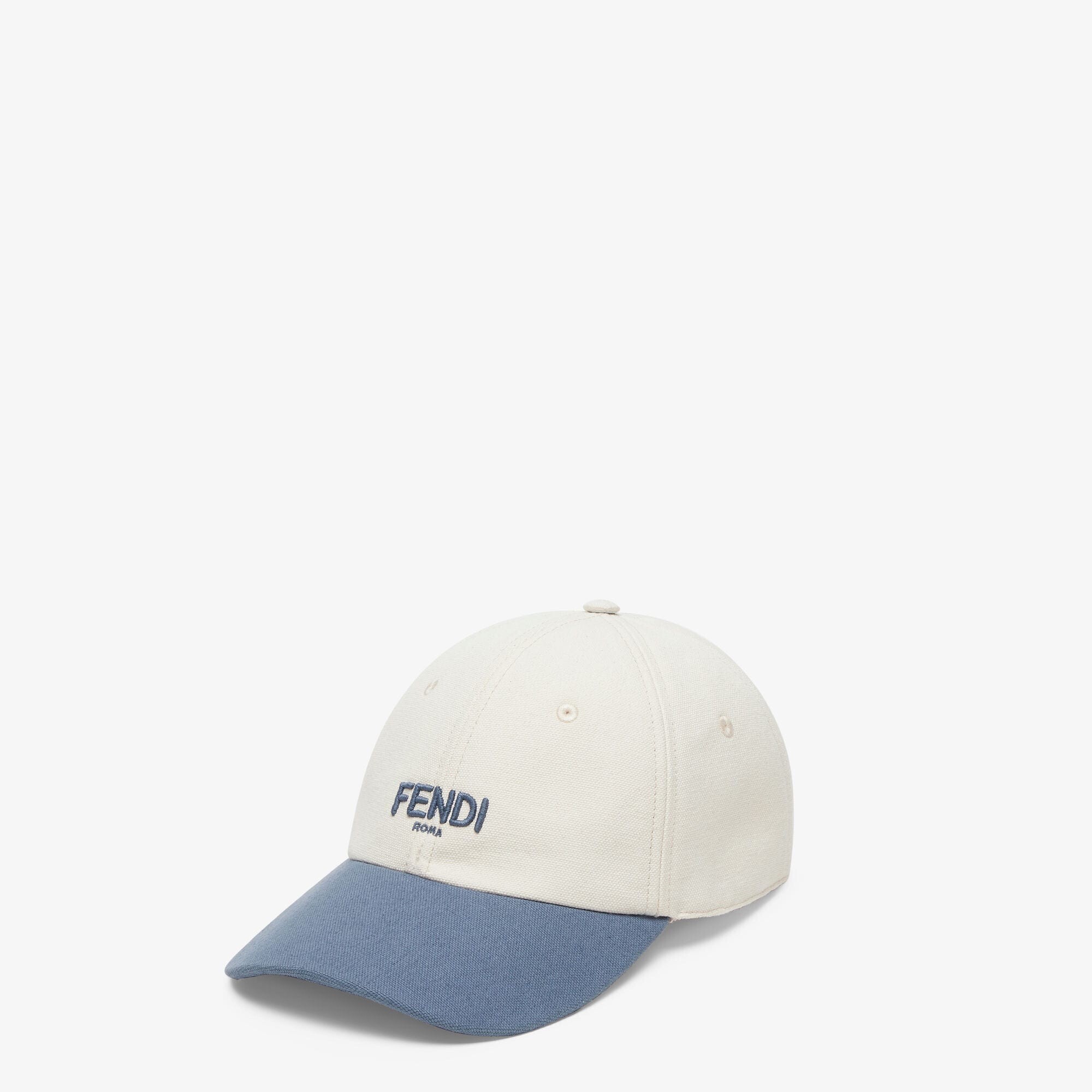 FENDI ホワイトコットン ベースボールキャップ